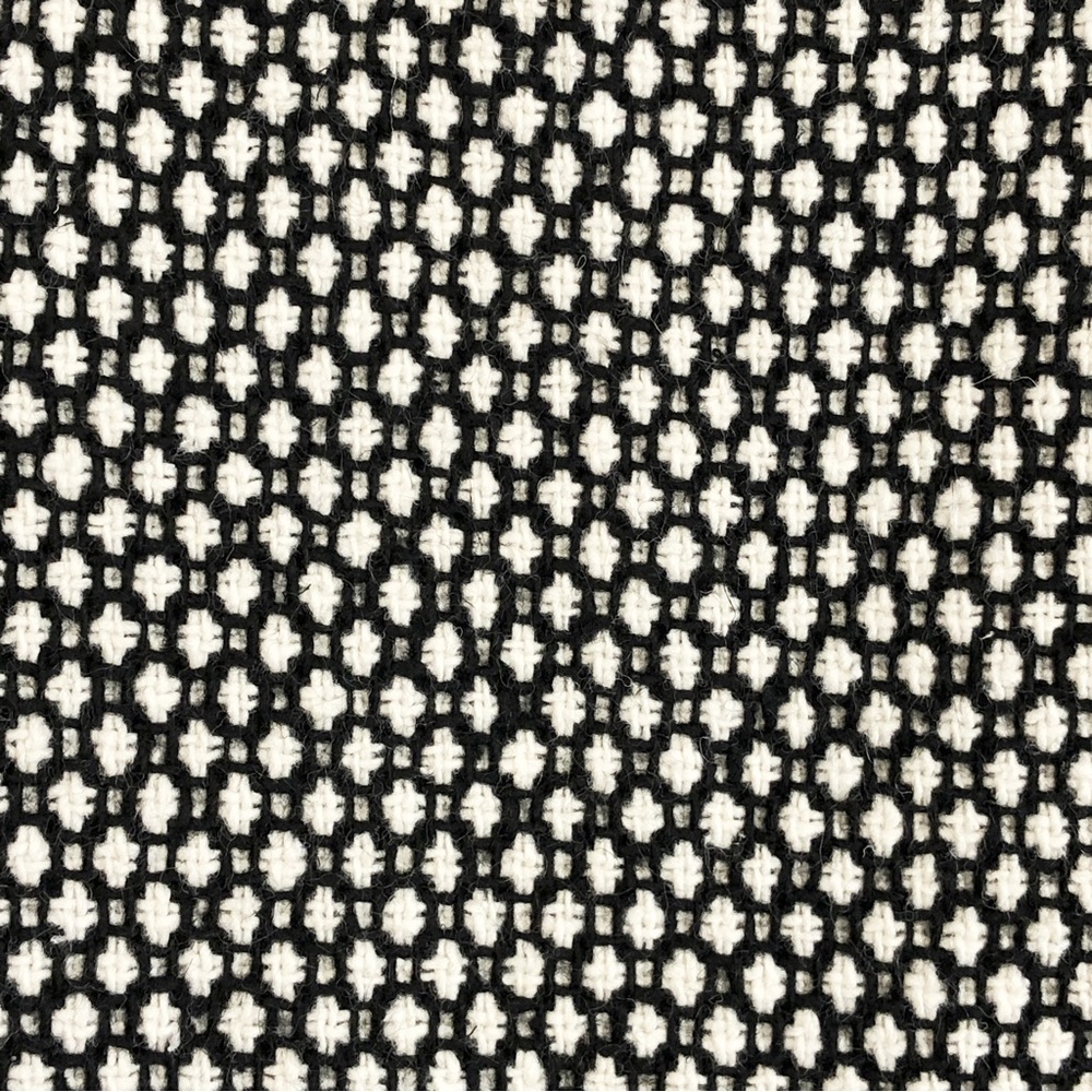 Lord & Taylor Black Ivory Tweed Dot Print Wool Blend Midi Pencil Skirt 16 - Picture 6 of 15